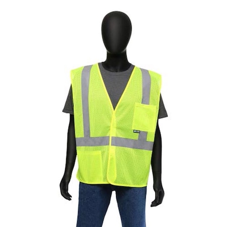 Safety Works Safety Works Reflective Safety Vest Lime One Size Fits Most SW46206-O